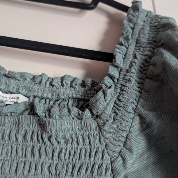 American Eagle Outfitters Teal Long Sleeve Dress - Picture 9 of 9